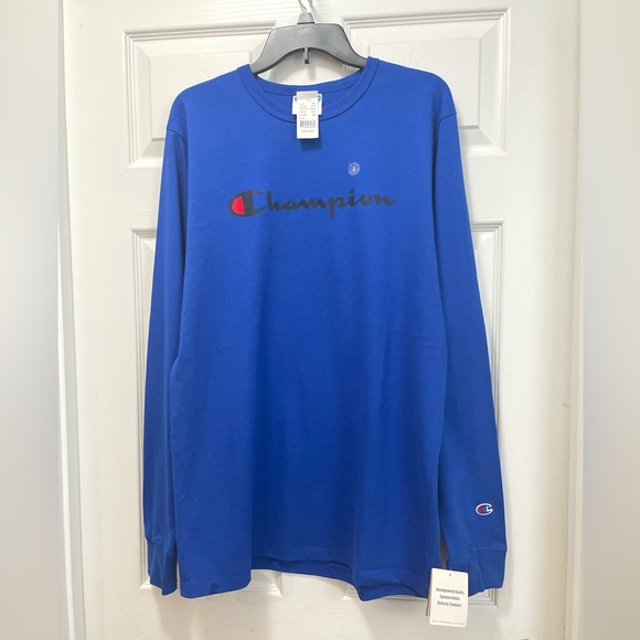 Pacsun Champion Dark Blue Long Sleeve Heritage Tee. Sz Large. NWT - Picture 1 of 4